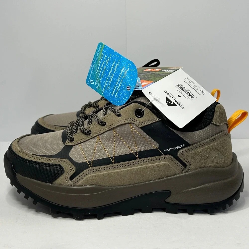 Ozark Trail Waterproof Hiking Shoes Low Top Brown Black‎ Men's Size 6